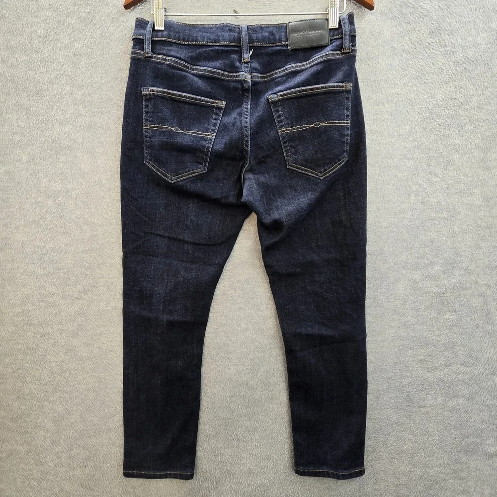 Lucky Brand Men Jeans 30X30 Dark Blue Denim 411 Athletic Taper Coolmax 23